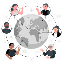 Connected world illustration